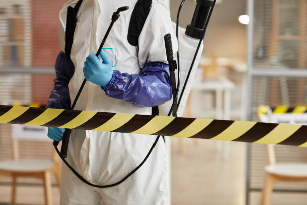 Professional Biohazard Cleanup technician working in Brighton, MA
